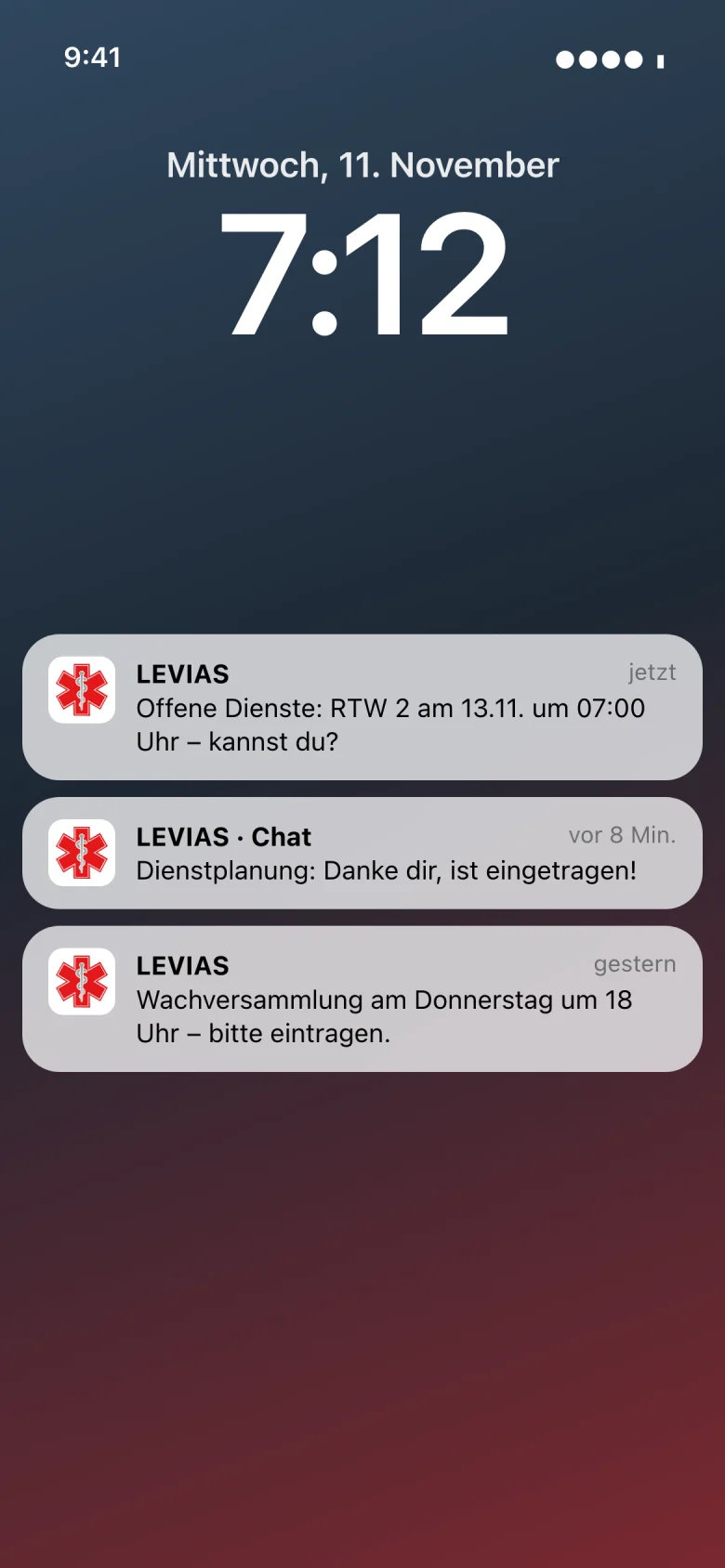Push-Mitteilungen auf dem Sperrbildschirm